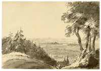 John Maule, Plain of Olmütz (Olomouc), Moravia, Austrian Empire – 1792 watercolour painting