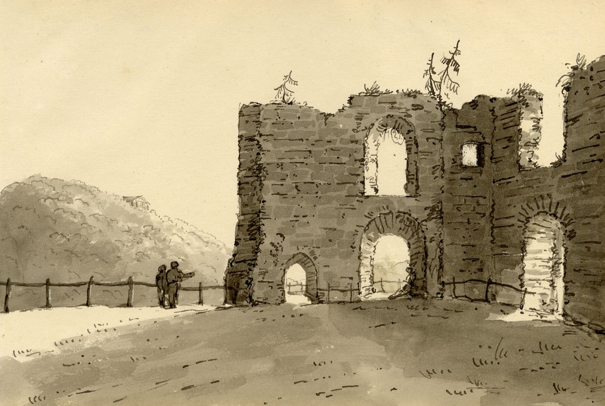 John Maule, Tharandt Castle Ruin, Saxony (Germany) – 1792 watercolour painting