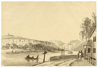 John Maule, River Elbe near Merzien, Saxony (Germany) – 1792 watercolour painting