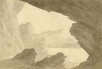 John Maule, Derwent Water from Rocks on the East Side, Lake District – 1792 watercolour painting