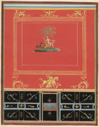 Neapolitan School, Pompeii Fresco: Casa dei Vettii – Early 19th-century gouache painting