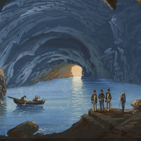 Neapolitan School, Grotta Azzurra (Blue Grotto), Capri, Italy – Early 19th-century gouache painting