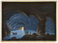 Neapolitan School, Grotta Azzurra (Blue Grotto), Capri, Italy – Early 19th-century gouache painting