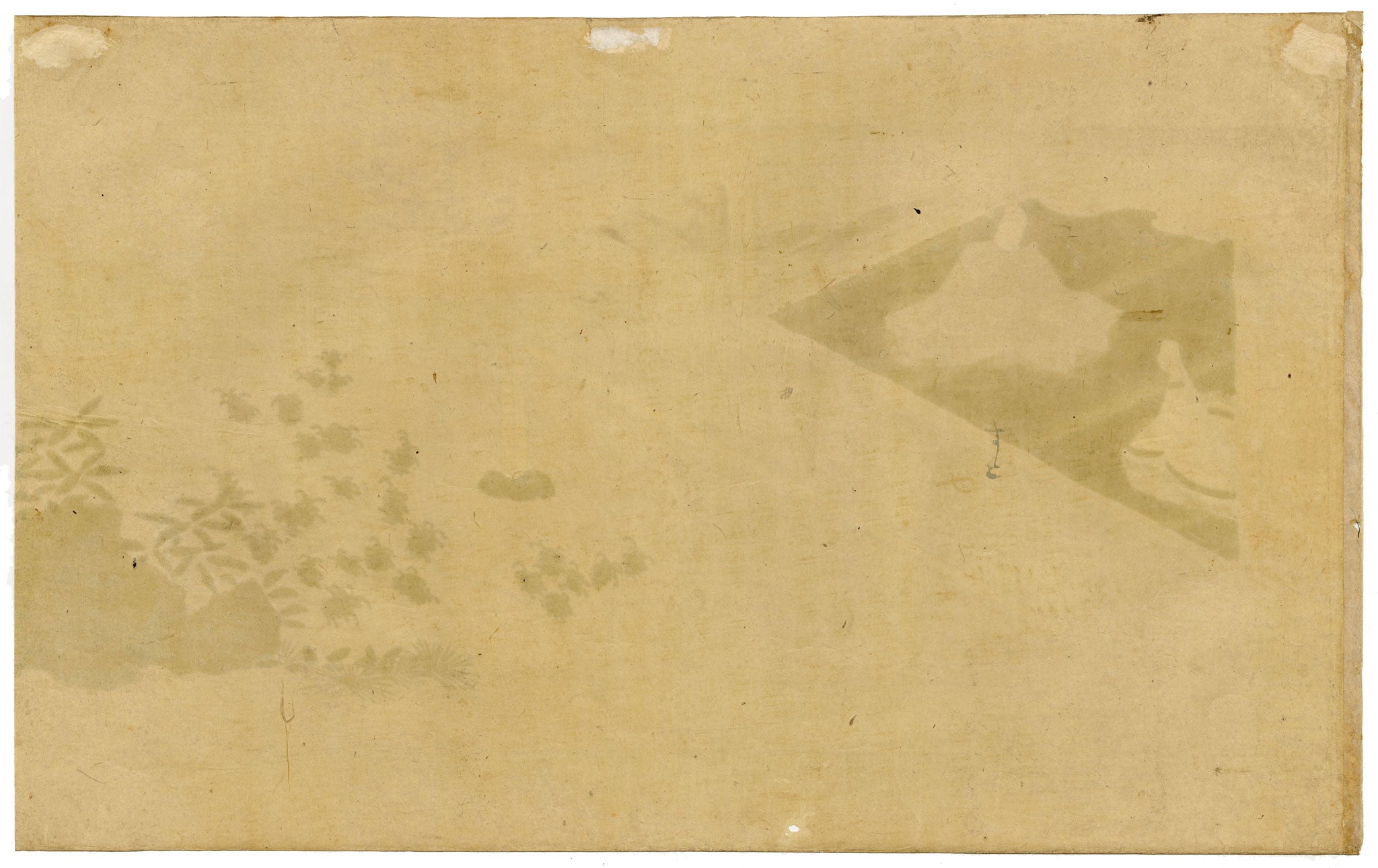 Tosa School, Japanese Scene from a Courtly Tale, Possibly Tale of Genji – 17th-century painting in colour, gofun & gold