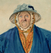 Martha Gunn, The Celebrated Bather, Brighton – 18th-century watercolour painting