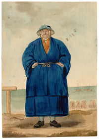 Martha Gunn, The Celebrated Bather, Brighton – 18th-century watercolour painting
