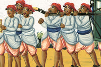 Indian Company School Mid-19th-century Gouache Mica Painting c.1850 – Travelling in Palanquin