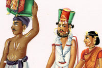 Indian Company School Mid-19th-century Gouache Mica Painting c.1850 – A Vaishnava Procession