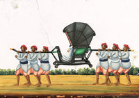 Indian Company School Mid-19th-century Gouache Mica Painting c.1850 – Lady in a Tonjon