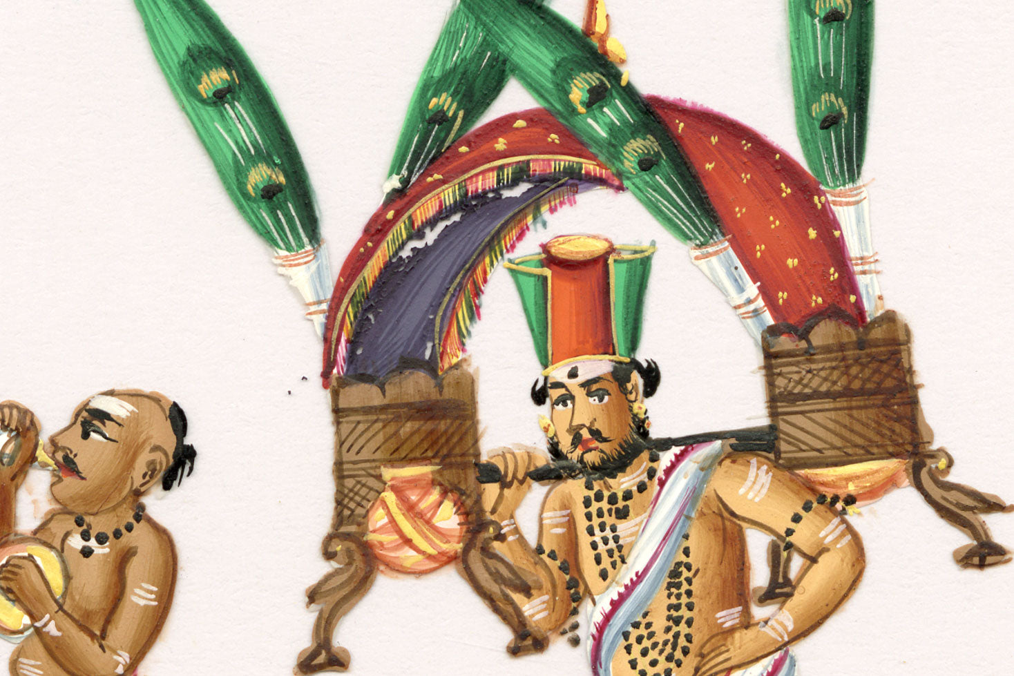 Indian Company School Mid-19th-century Gouache Mica Painting c.1850 – A Cauvery, Holy Water Carrier