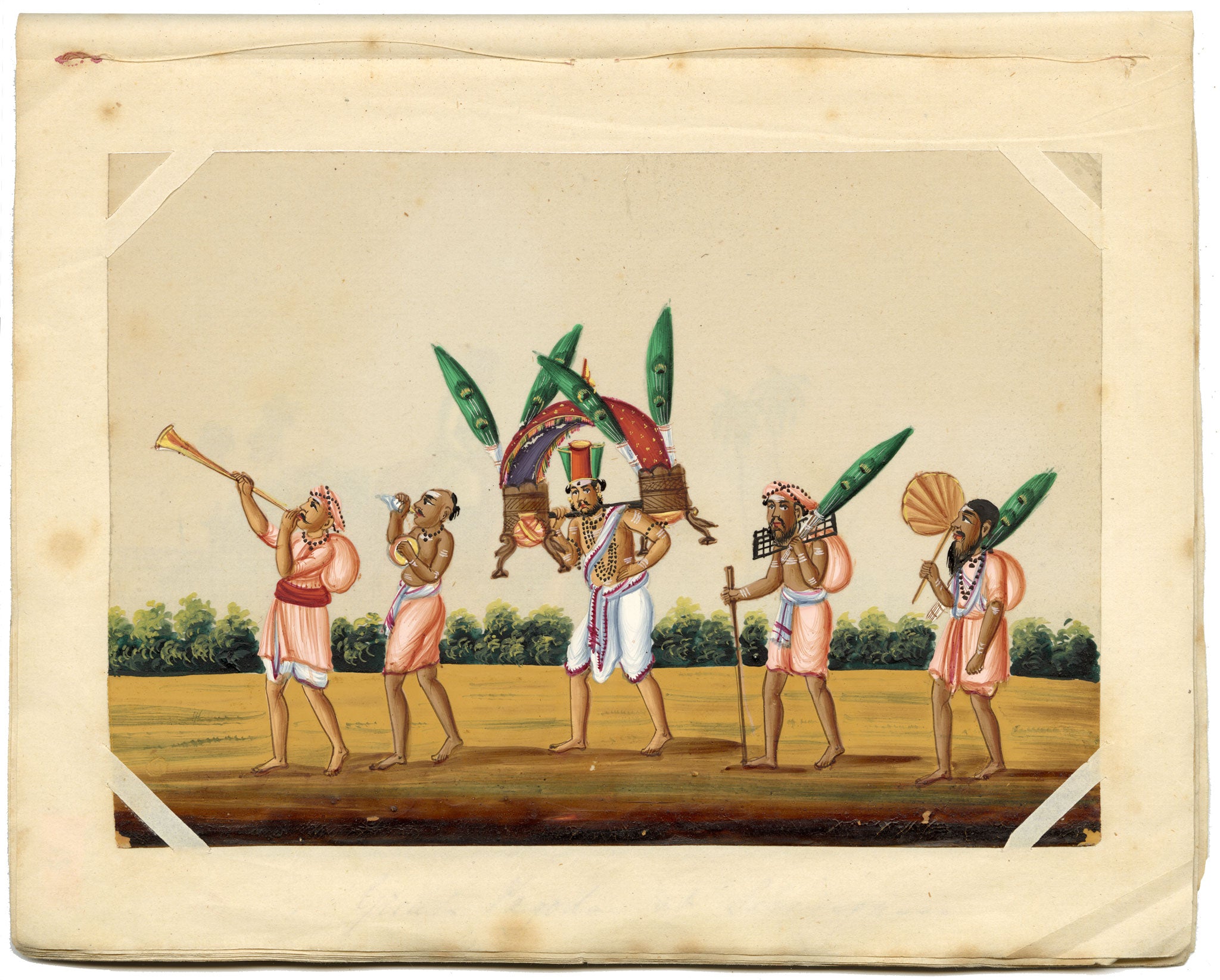 Indian Company School Mid-19th-century Gouache Mica Painting c.1850 – A Cauvery, Holy Water Carrier
