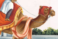 Indian Company School Mid-19th-century Gouache Mica Painting c.1850 – Government Messenger on a Camel