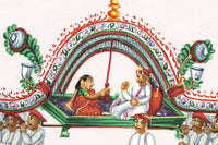 Indian Company School Mid-19th-century Gouache Mica Painting c.1850 – Marriage Procession
