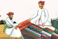 Indian Company School Mid-19th-century Gouache Mica Painting c.1850 – Hawker (Travelling Cloth Merchant)