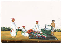 Indian Company School Mid-19th-century Gouache Mica Painting c.1850 – Hawker (Travelling Cloth Merchant)