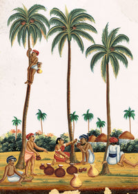 Indian Company School Mid-19th-century Gouache Mica Painting c.1850 – Toddy Drawing