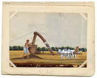 Indian Company School Mid-19th-century Gouache Mica Painting c.1850 – Oil Mill