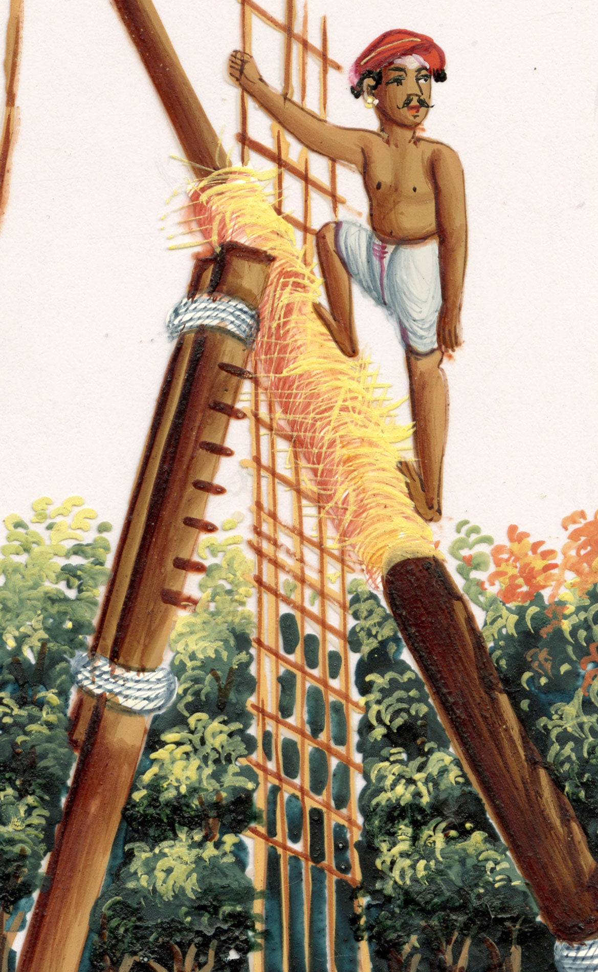 Indian Company School Mid-19th-century Gouache Mica Painting c.1850 – Picottah for Raising Water