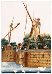Indian Company School Mid-19th-century Gouache Mica Painting c.1850 – Picottah for Raising Water