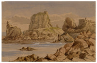 Anon., St Elidius Hermitage, St Helen's, Isles of Scilly – c.1874 watercolour painting