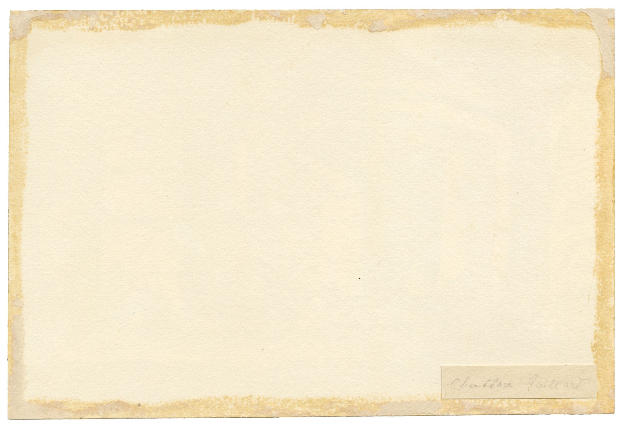 Anon., Dungeons at Château Gaillard, Les Andelys, Normandy, France – c.1874 watercolour painting