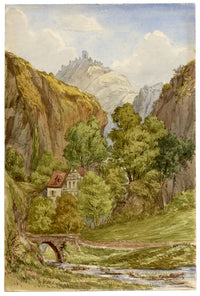 Anon., Winneburg, Cochem, Eifel, Germany – c.1874 watercolour painting