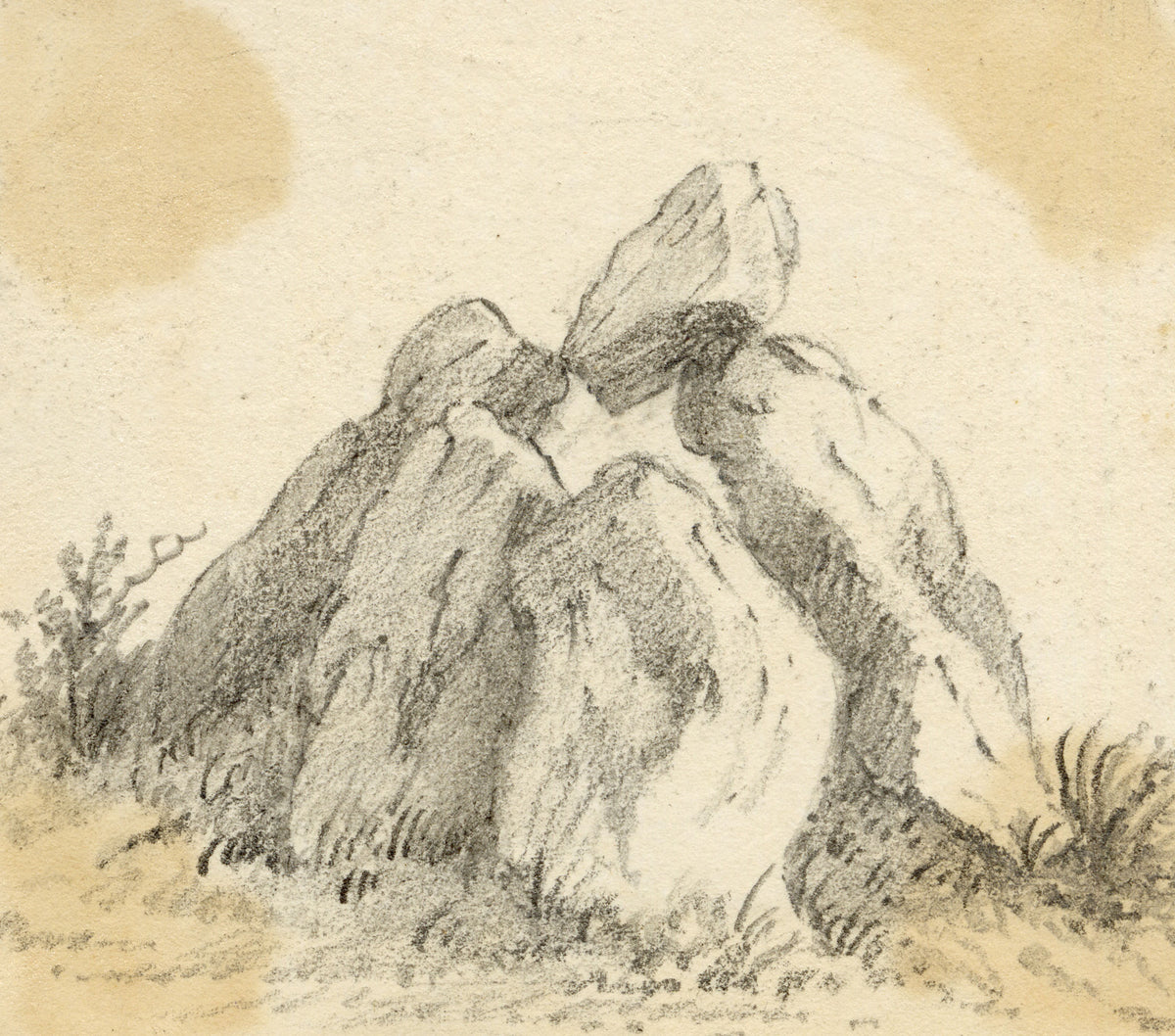 C.A. Collis, Spinster's Rock, sandy Park, Chagford, Dartmoor, Devon – Late 19th-century graphite drawing