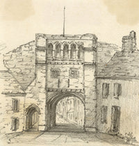 C.A. Collis, Westgate, Winchester – 1872 graphite drawing