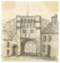 C.A. Collis, Westgate, Winchester – 1872 graphite drawing