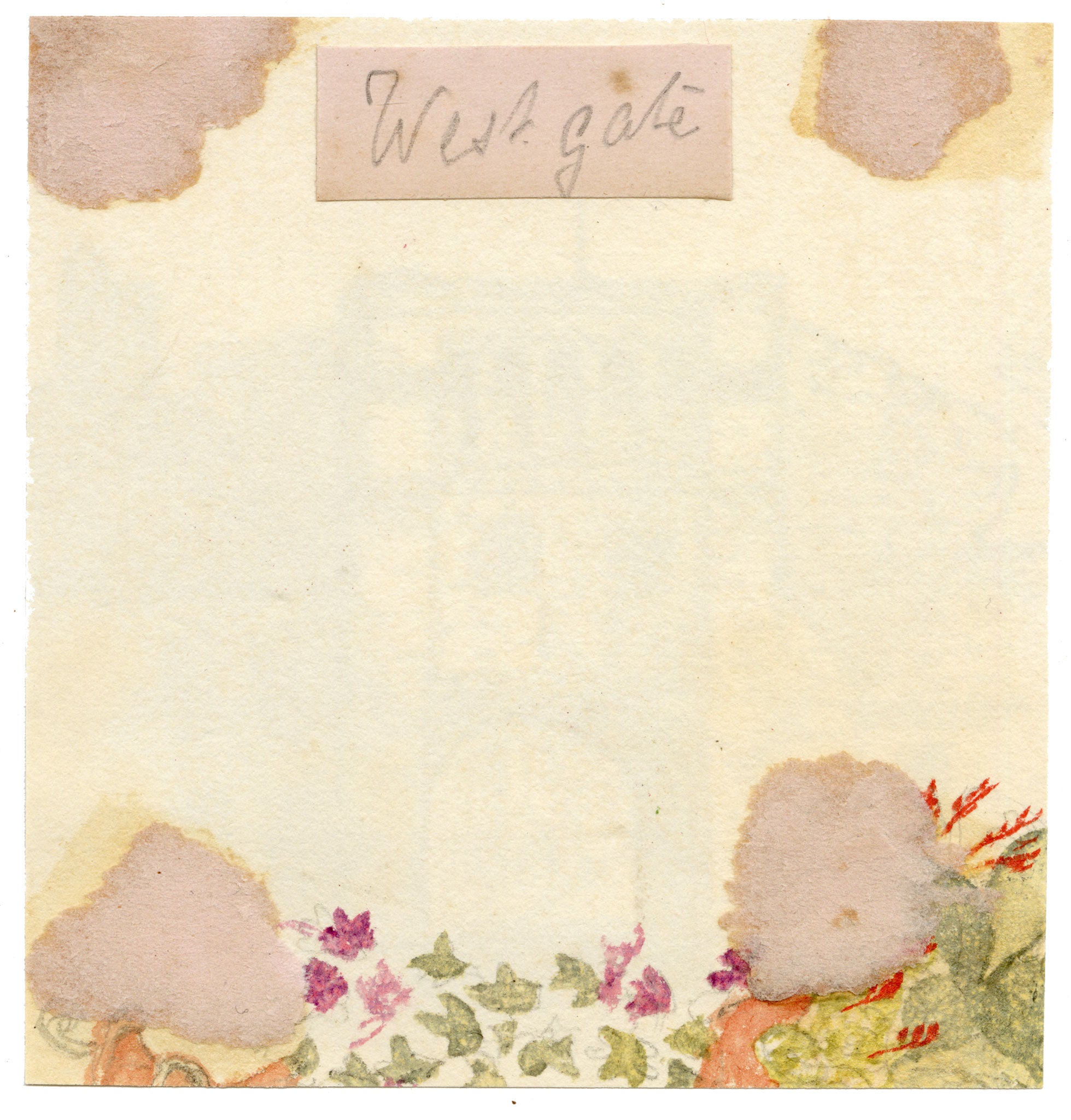 C.A. Collis, Westgate, Winchester – 1872 graphite drawing