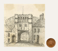 C.A. Collis, Westgate, Winchester – 1872 graphite drawing