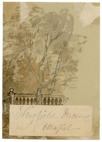 C.A. Collis, Wingfield Manor Chapel Archway, Derbyshire – 1881 watercolour painting