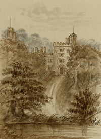 C.A. Collis, Haddon Hall Gateway, Derbyshire – 1881 watercolour painting