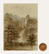 C.A. Collis, Haddon Hall Gateway, Derbyshire – 1881 watercolour painting