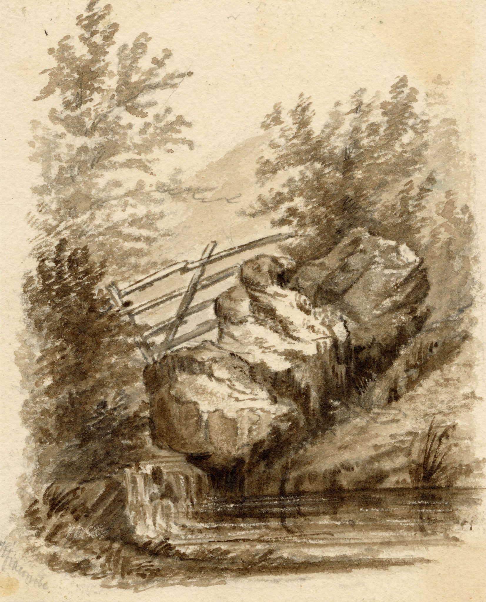 C.A. Collis, Ilfracombe Stream, Devon – Late 19th-century watercolour painting