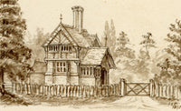 C.A. Collis, Madresfield Court, New North Lodge, Malvern, Worcestershire – 1875 watercolour painting