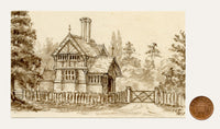 C.A. Collis, Madresfield Court, New North Lodge, Malvern, Worcestershire – 1875 watercolour painting