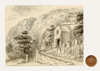 C.A. Collis, Church of All Saints, Selworthy, Somerset – 1876 watercolour painting