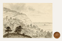 C.A. Collis, Minehead from the Porlock Road, Somerset Coast – 1876 watercolour painting