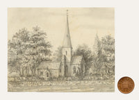 C.A. Collis, St Peter's Church, Leckhampton, Cheltenham – Late 19th-century graphite drawing