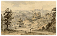C.A. Collis, Tunbridge Wells from Mount Ephraim, Kent – 1877 watercolour painting