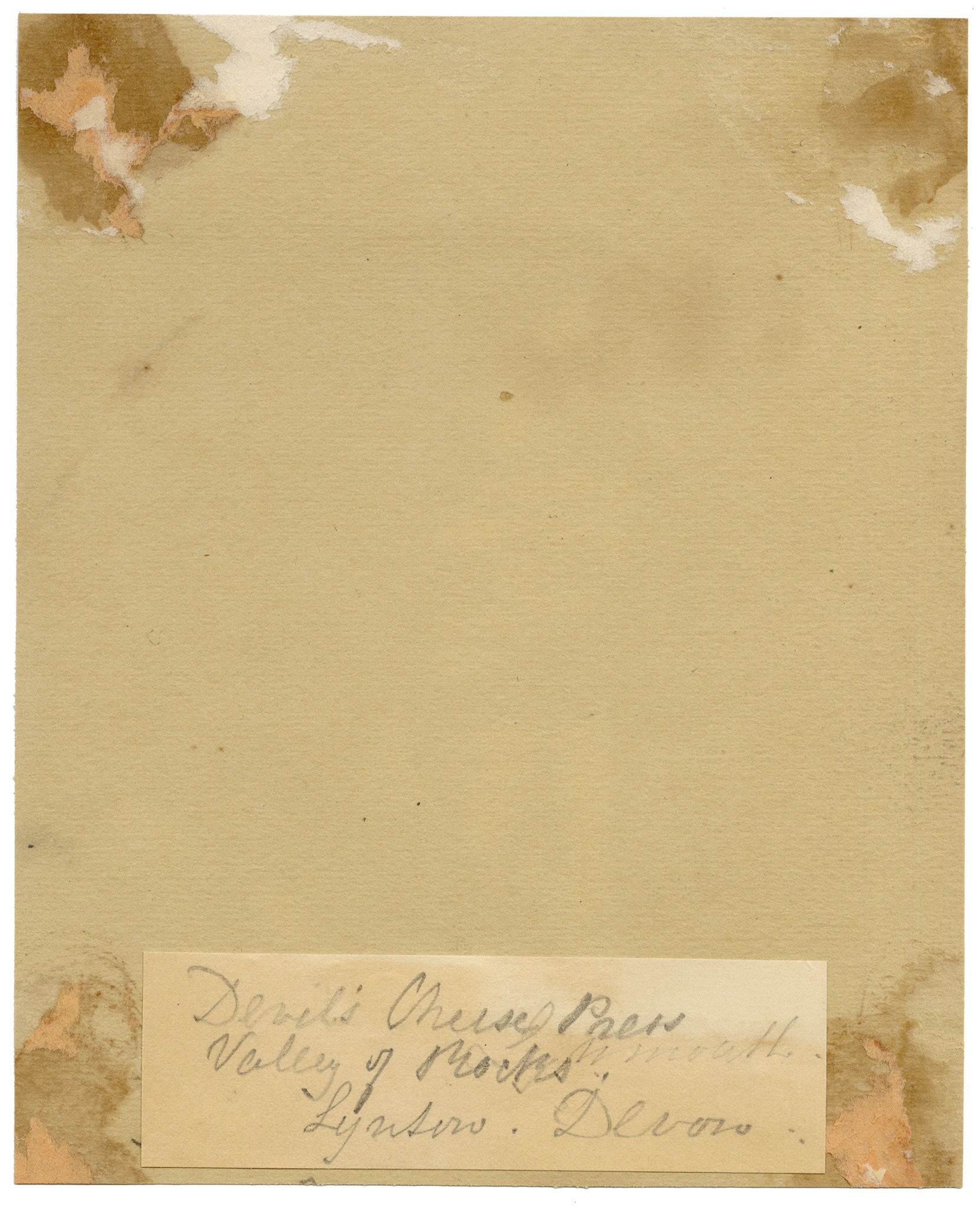 C.A. Collis, Devil's Cheesering, Valley of the Rocks, Devon – 1864 graphite drawing