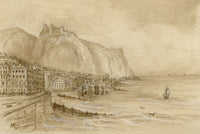 C.A. Collis, Hastings from the Pier at St Leonards, Sussex – 1877 watercolour painting