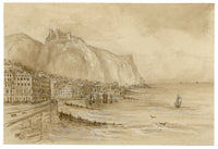 C.A. Collis, Hastings from the Pier at St Leonards, Sussex – 1877 watercolour painting