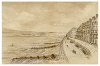 C.A. Collis, St Leonards Seafront, Hastings, Sussex – 1877 watercolour painting