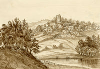 C.A. Collis, Lapford Church View, North Devon – Late 19th-century watercolour painting