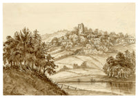 C.A. Collis, Lapford Church View, North Devon – Late 19th-century watercolour painting