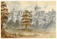 C.A. Collis, Windsor Castle from the Datchet Road – 1888 watercolour painting