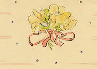 Jean Mary Ogilvie, Miniature Vintage Flower Posy Pattern Design – 1930s gouache painting