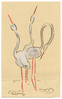 Jean Mary Ogilvie, Art Deco Stork Design – 1930s gouache painting